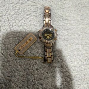 Titanium Gold and Silver Watch